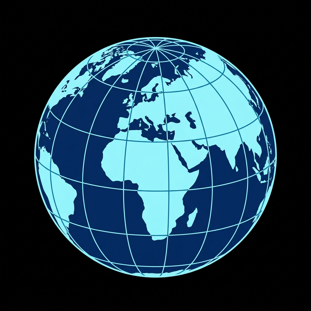 Solid Blue Globe